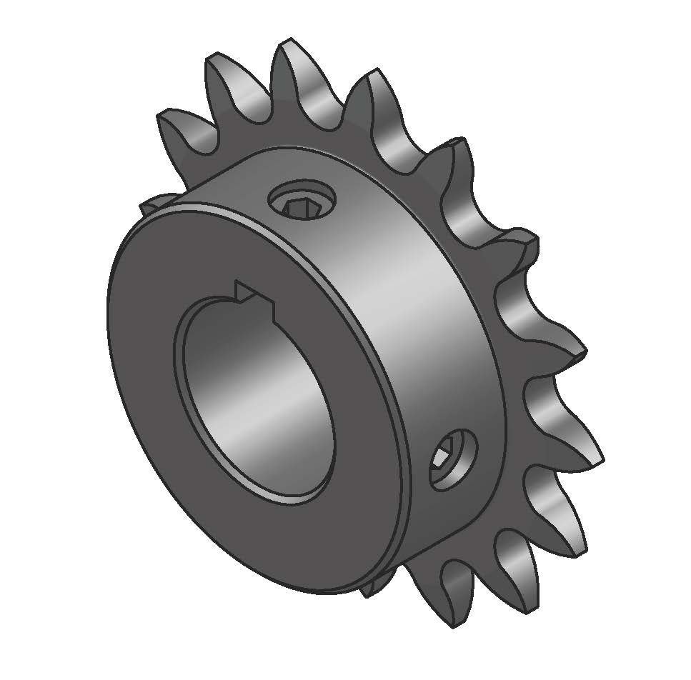 16-Tooth Sprocket with 1" Round Bore and 5/8" Hub
