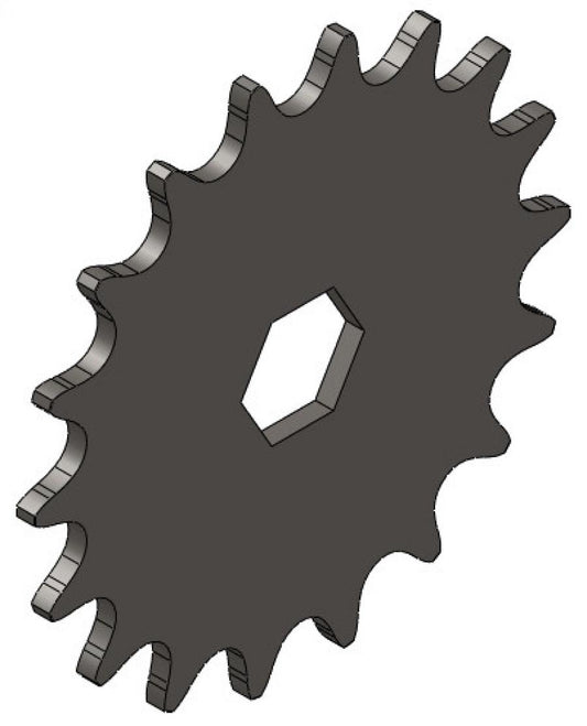 18-Tooth Sprocket with 5/8" Hex Bore