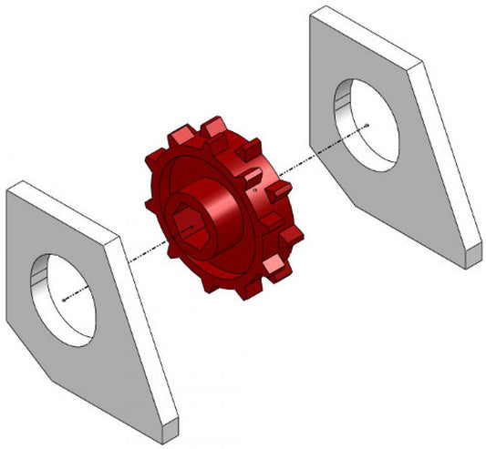 Half-Rate Red Fertilizer Wheel and Spacer Package