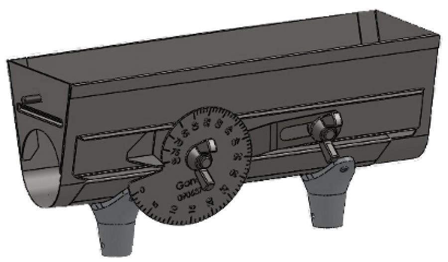 Bottom/Slide with Two Straight Spouts for Poly Hopper – Gandy Company