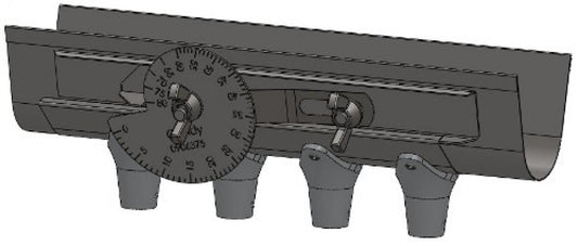 Bottom/Slide with Four Straight Spouts for METAL Jumbo Applicator