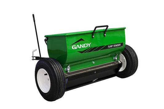 24" Turf Tender Drop Spreader with Tow Hitch and 13" Pneumatic Wheels
