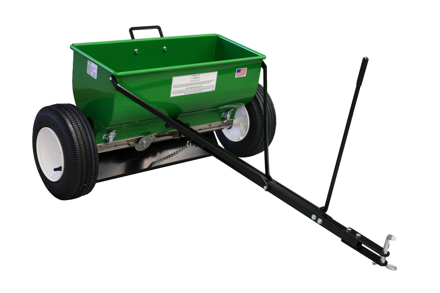 24" Turf Tender Drop Spreader with Tow Hitch and 13" Pneumatic Wheels