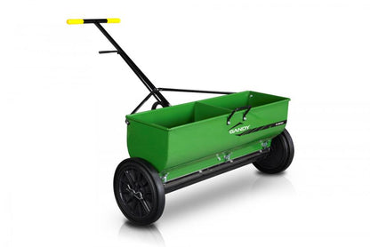 36" Turf Tender Drop Spreader with Push-Handle and 12" Solid Wheels