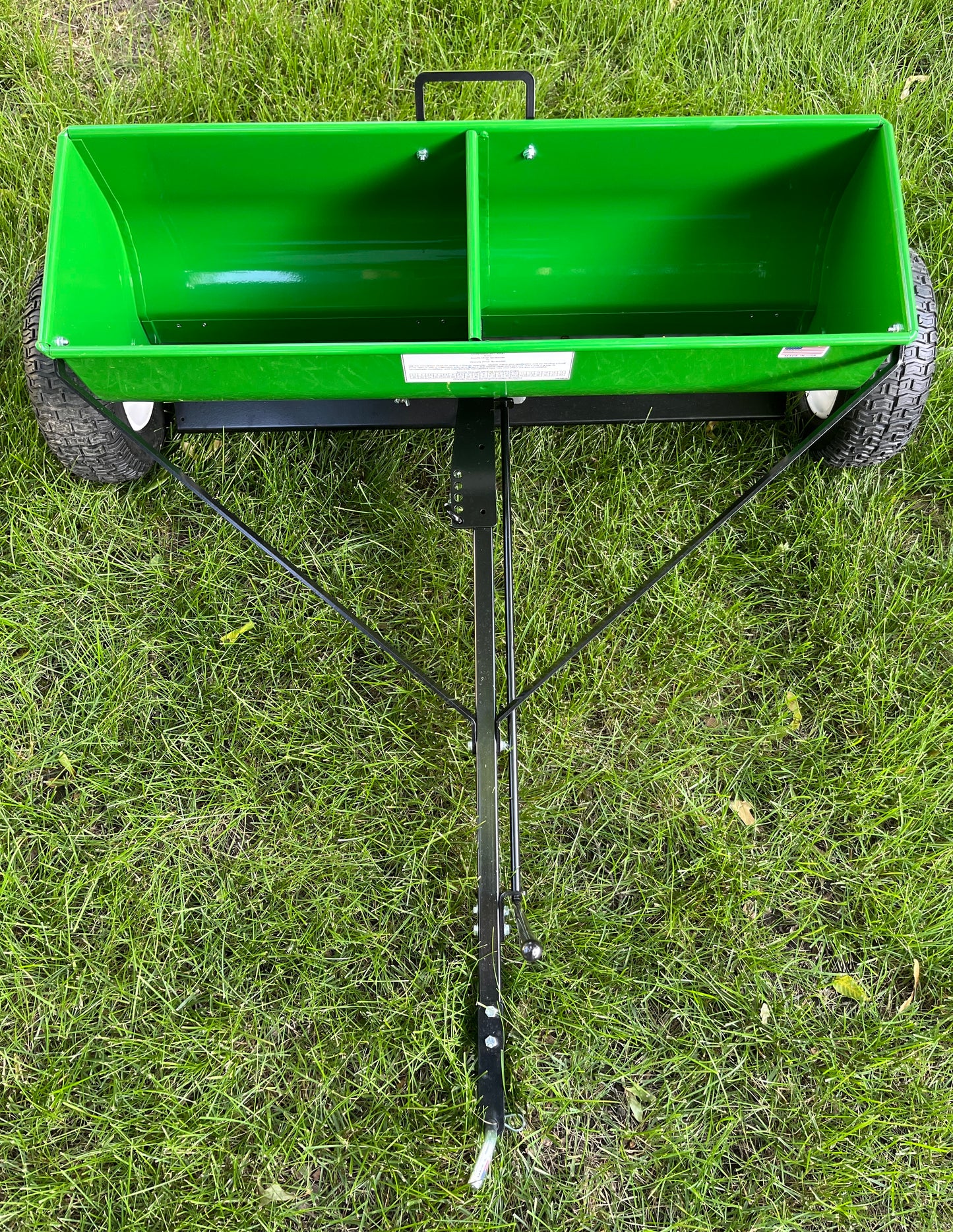 36" Turf Tender Drop Spreader with Tow Hitch and 13" Pneumatic Wheels